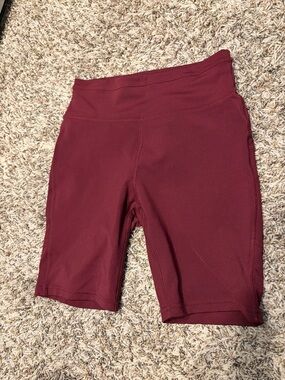 POP Fit High-Rise Bike Shorts in Deep Wine